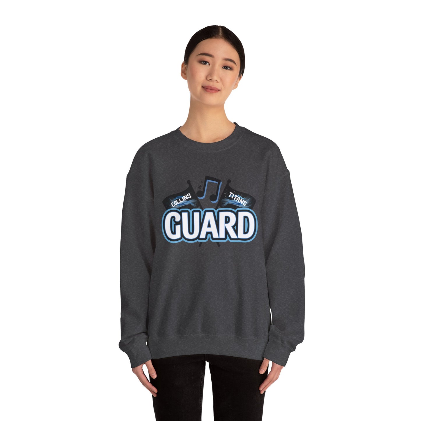 Color Guard Crewneck Sweatshirt - Perfect for Marching Band- Collins High School
