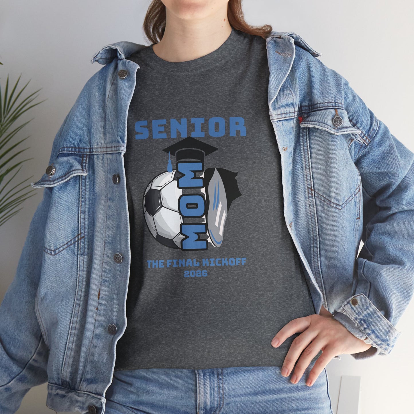 Senior Soccer Heavy Cotton Tee, Graduation Shirt, Class of 2026 Apparel