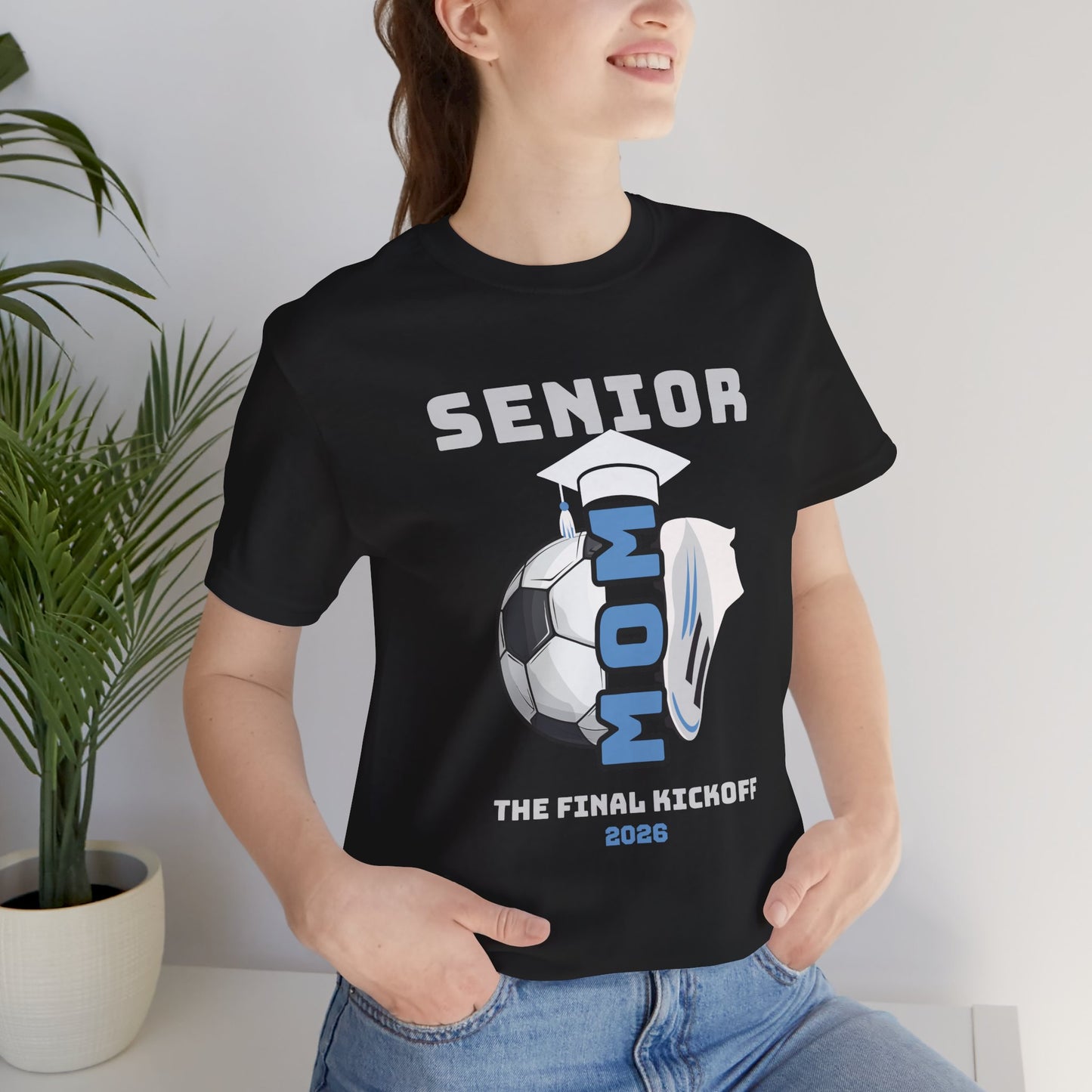 The Final Kickoff, Senior Mom Soccer Tee - Unisex Jersey Short Sleeve, End of Season