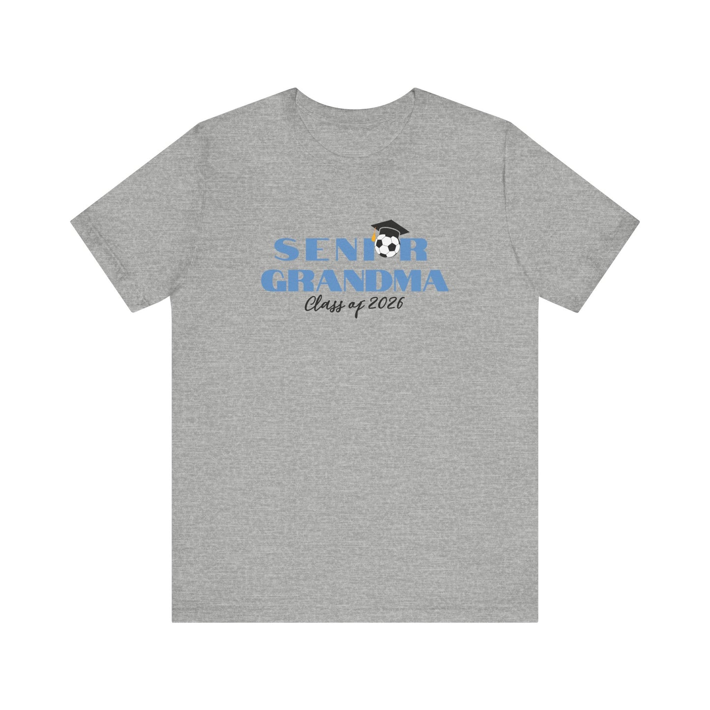 Soccer Senior Grandma Jersey T-Shirt, Class of 2026 Shirt, Gift for Graduation, Family Celebration