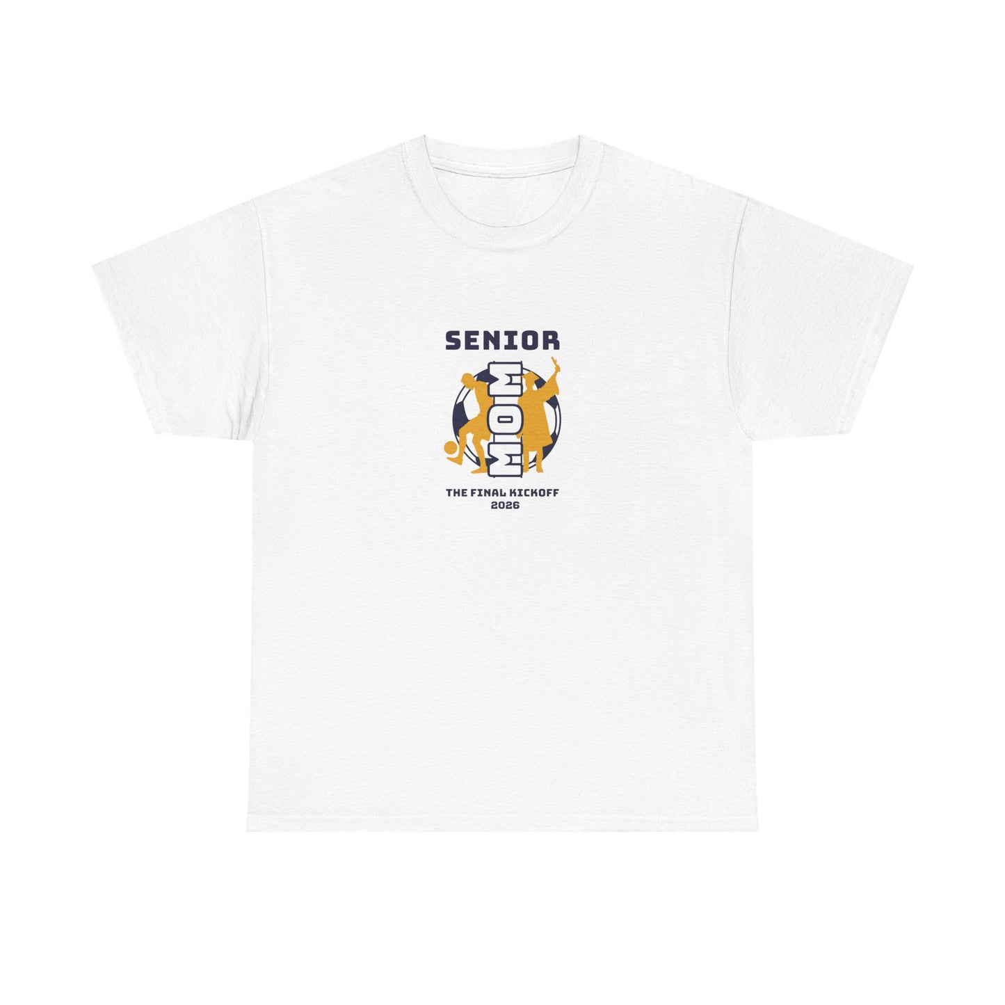 Final Kickoff Soccer Mom Heavy Cotton Tee | Graduation Gift, Class of 2026 Shirt, High School Senior Apparel, Comfortable Casual Wear, Printed Tee