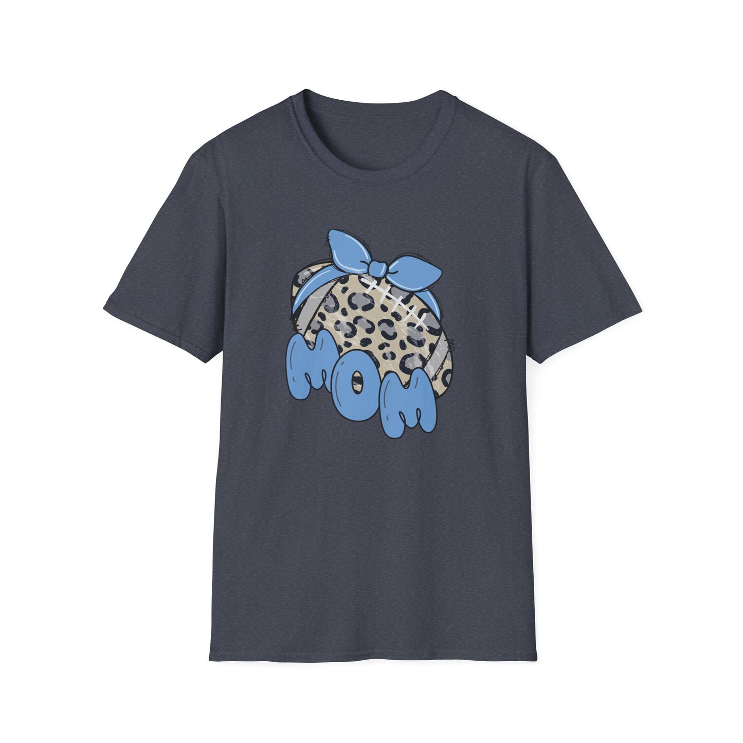 Football Mom Leopard Print T-Shirt, Gifts for Moms, Trendy Graphic Tee, Football Fan, Cute Casual Wear