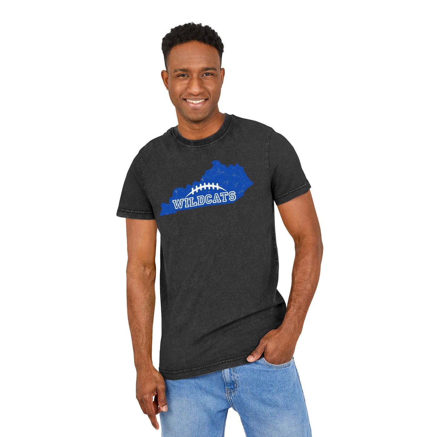 Kentucky Wildcats Acid Washed Tee, Vintage Style Shirt, College Football Fan Apparel