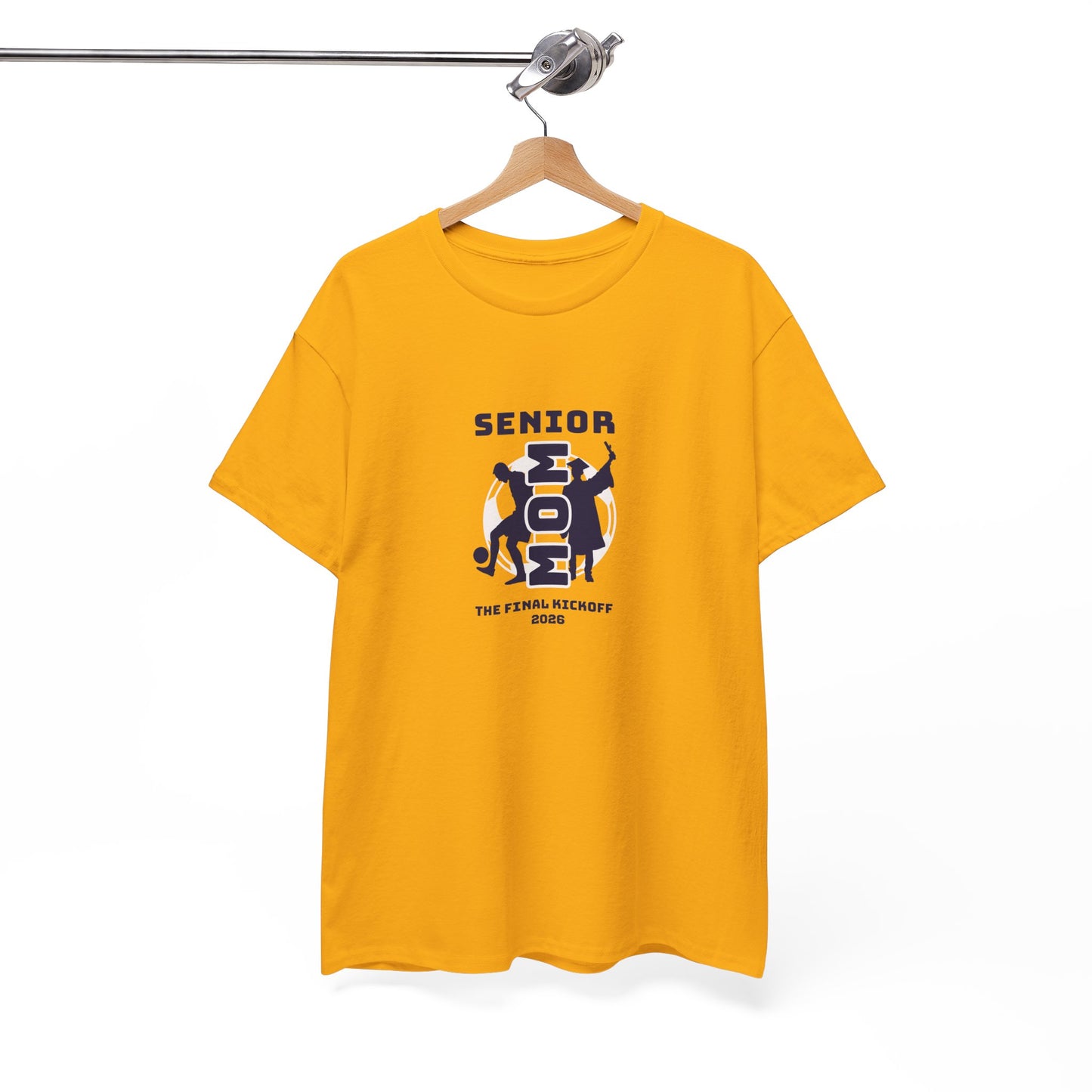 Final Kickoff Soccer Mom Heavy Cotton Tee | Graduation Gift, Class of 2026 Shirt, High School Senior Apparel, Comfortable Casual Wear, Printed Tee