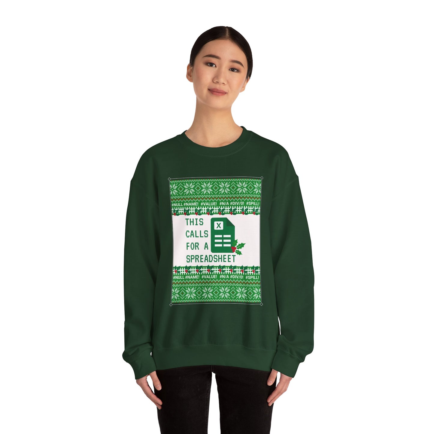 Christmas Calls for a Spreadsheet Crewneck Sweatshirt
