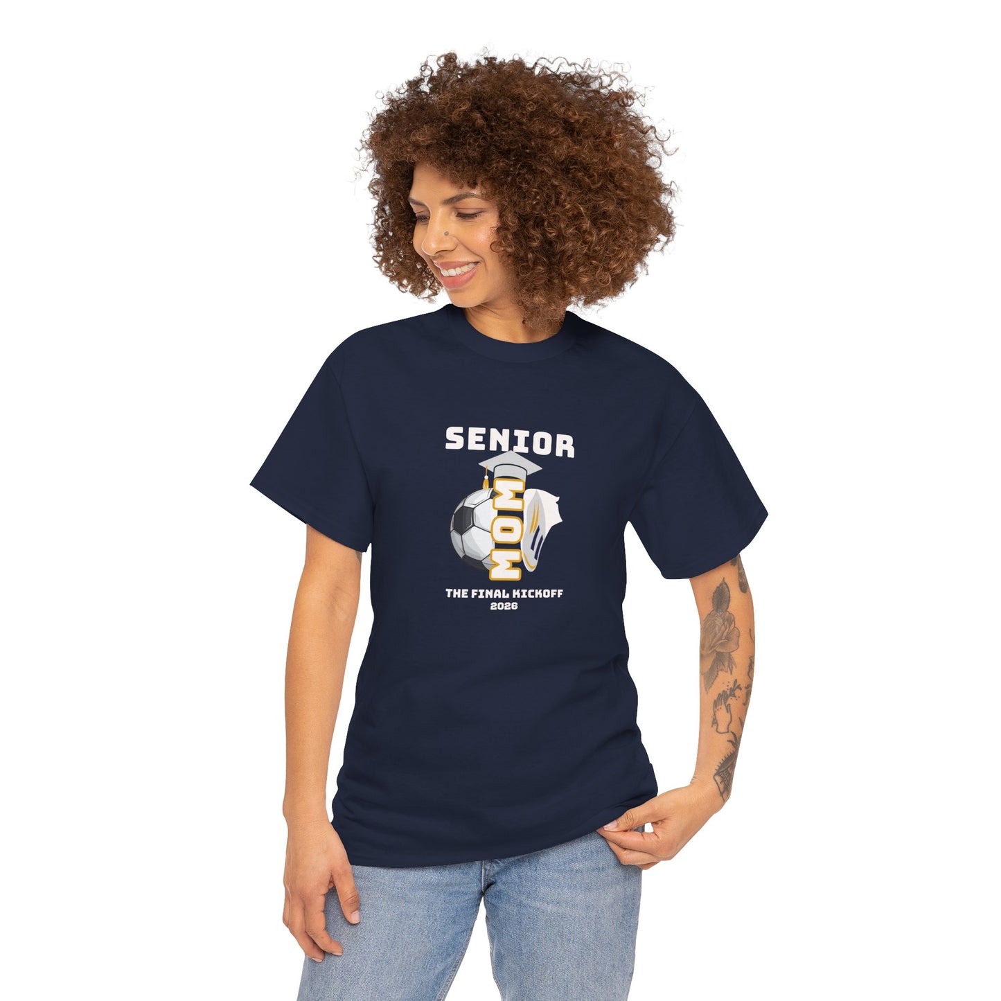 Final Kick Off Senior Soccer Mom Tee, Unisex Heavy Cotton Tee, Class of 2026