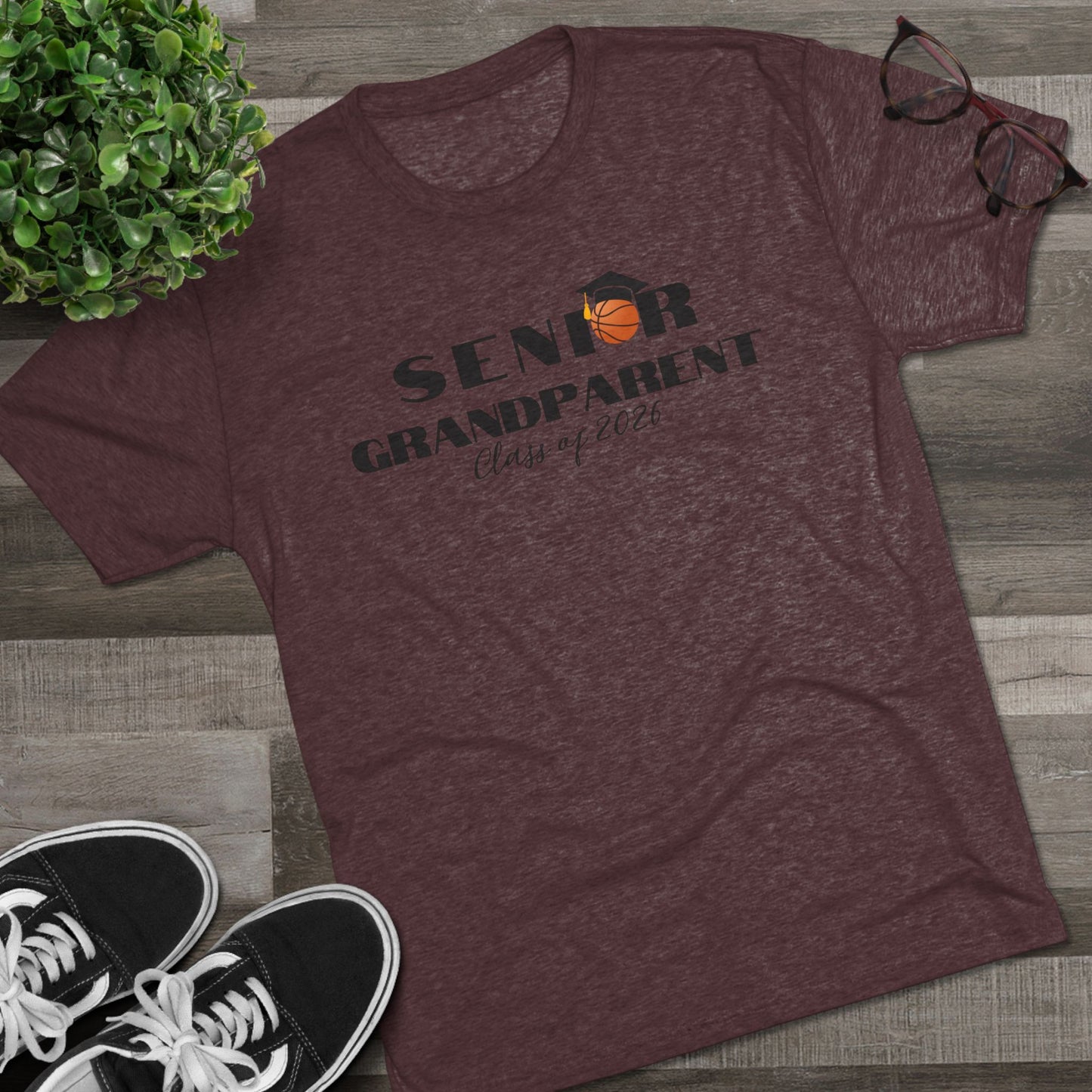 Senior Basketball Grandparent Crew Tee, Graduation, Unisex Shirt, Class of 2026 Apparel