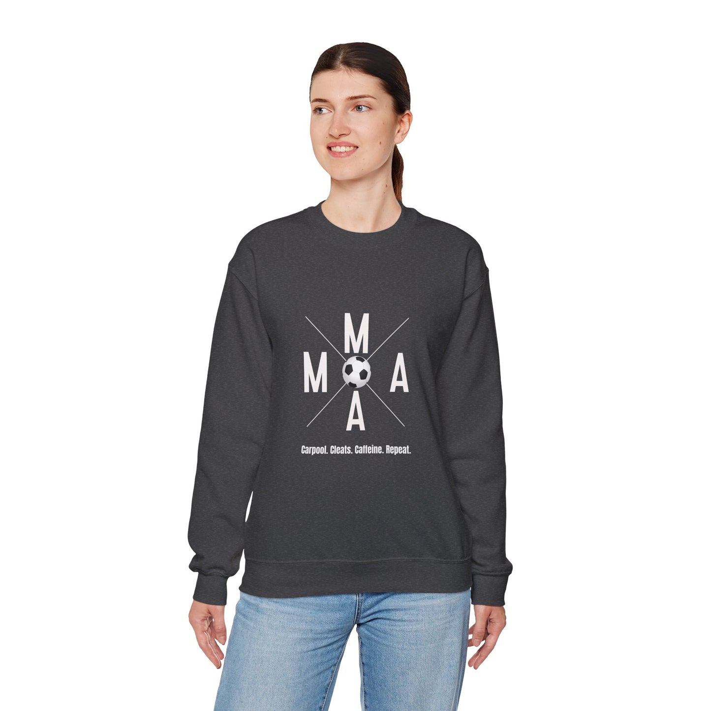SOCCER MAMA Crewneck Sweatshirt, Sports Apparel, Gift for Soccer Moms, Casual Wear, Soccer Player Sweatshirt