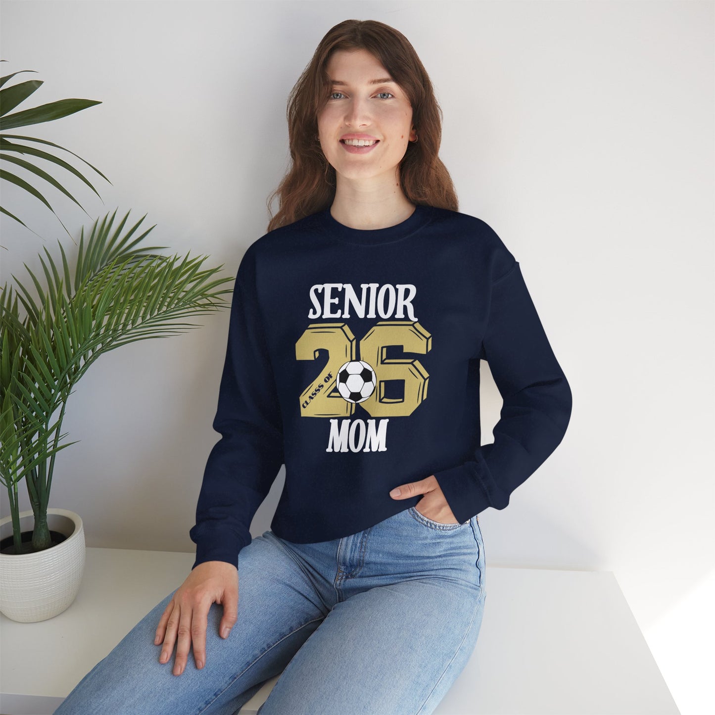 Shelby Senior Mom Soccer Sweatshirt, Unisex Crewneck, Sports Mom Apparel, Graduation Gift, Comfortable Casual Wear
