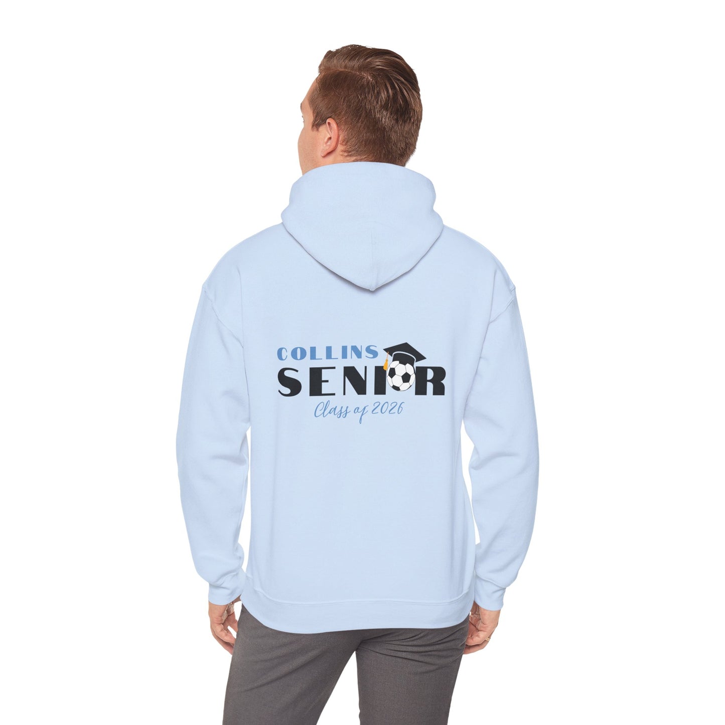 Soccer Seniors Hoodie, Class of 2026 Sweatshirt, Personalized Senior Celebration Gift, Unisex Hooded Pullover, College Bound Apparel