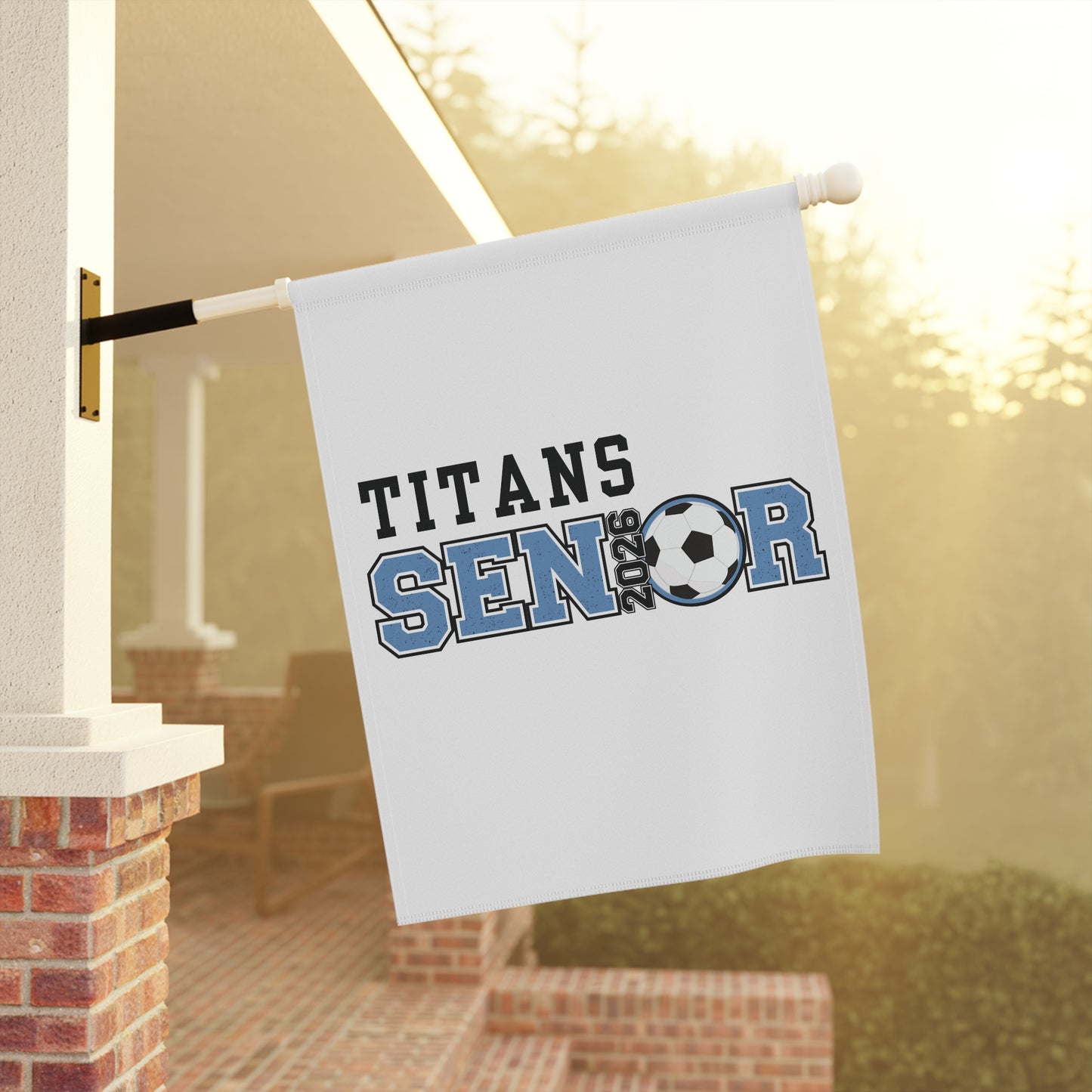 Titans Senior Soccer Garden Banner | Personalized Outdoor Decor, Graduation Celebration, Custom Yard Sign, Sports Event Decor