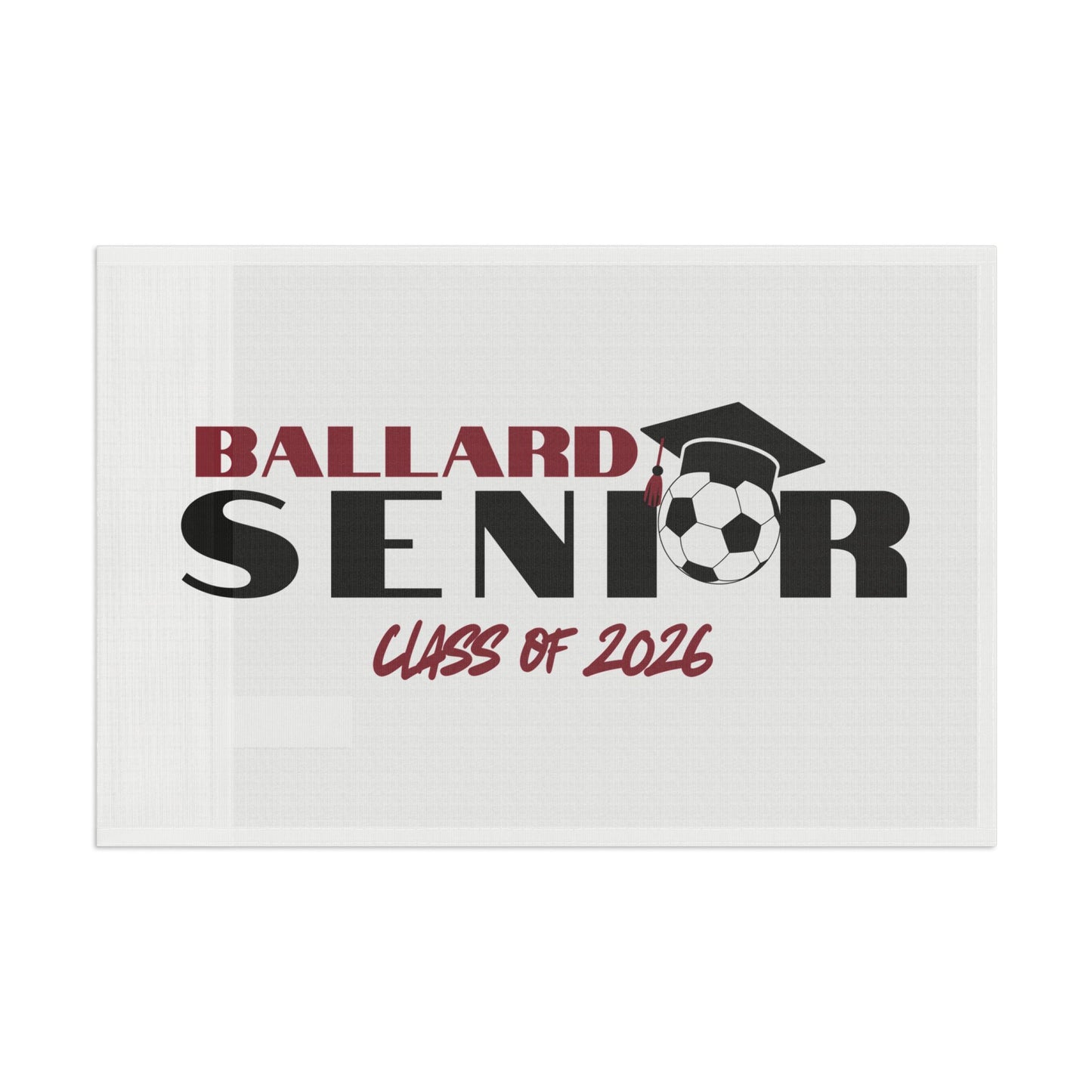 Custom Senior Flag for Graduates, Class of 2026, Soccer Decor, High School Celebration, Graduation Gift