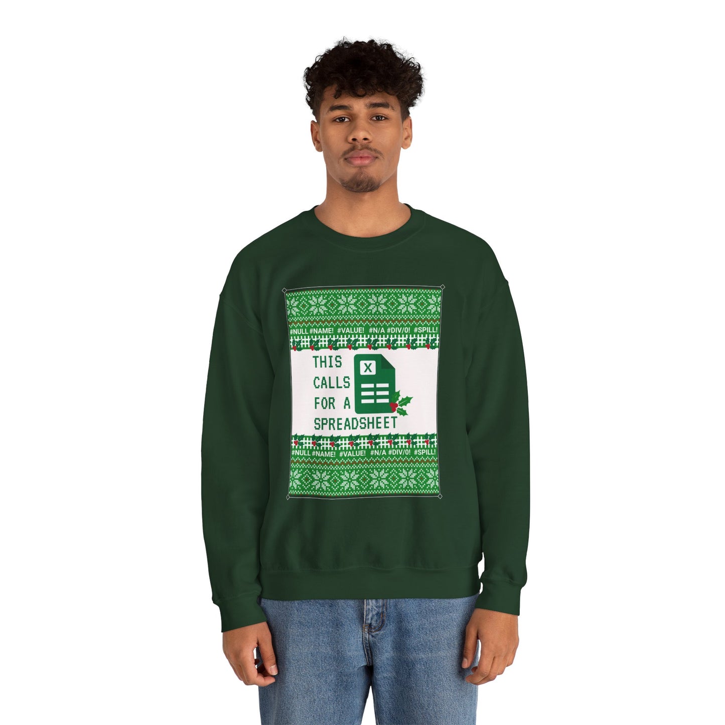 Christmas Calls for a Spreadsheet Crewneck Sweatshirt