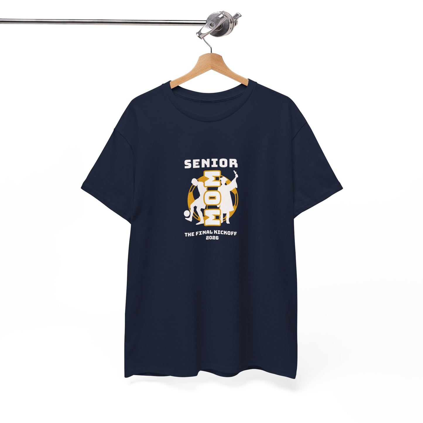 Final Kickoff Soccer Mom Heavy Cotton Tee | Graduation Gift, Class of 2026 Shirt, High School Senior Apparel, Comfortable Casual Wear, Printed Tee