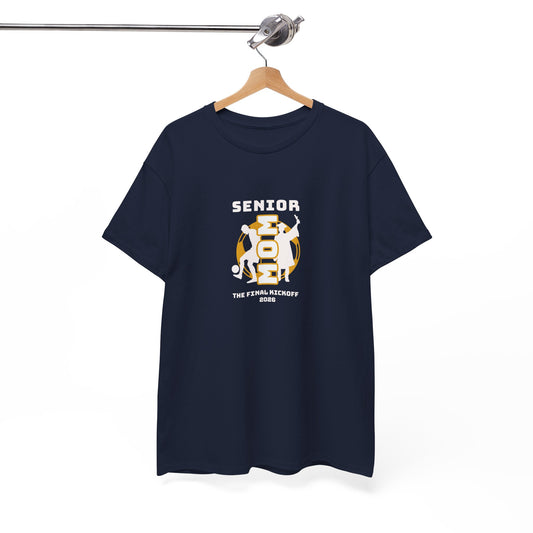 Final Kickoff Soccer Mom Heavy Cotton Tee | Graduation Gift, Class of 2026 Shirt, High School Senior Apparel, Comfortable Casual Wear, Printed Tee