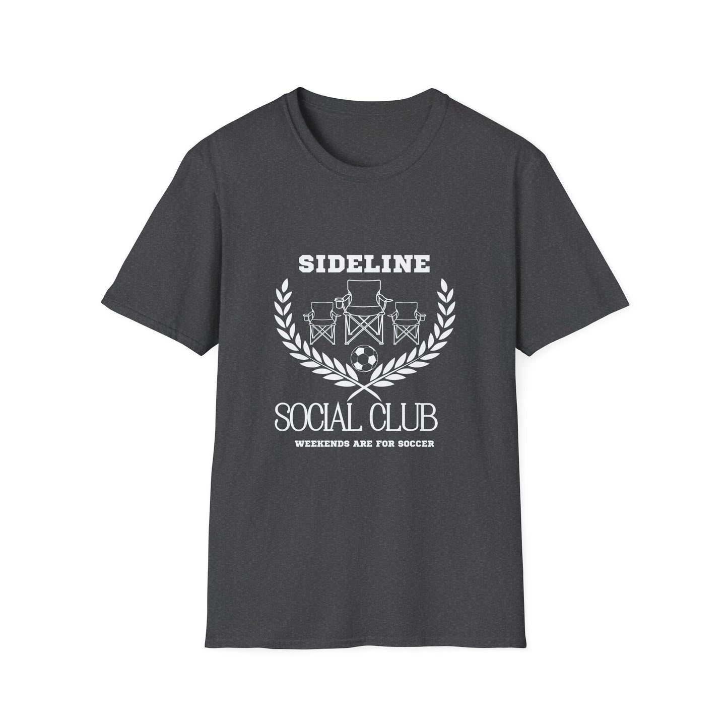 Sideline Social Club T-Shirt, Casual Tee, Weekend Vibes Shirt Gift for Soccer Fans, Summer Style