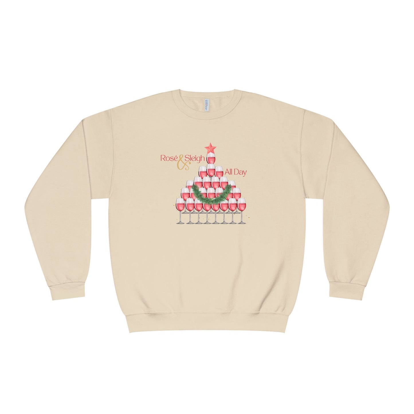 Rose and Sleigh, All Day Holiday Crewneck