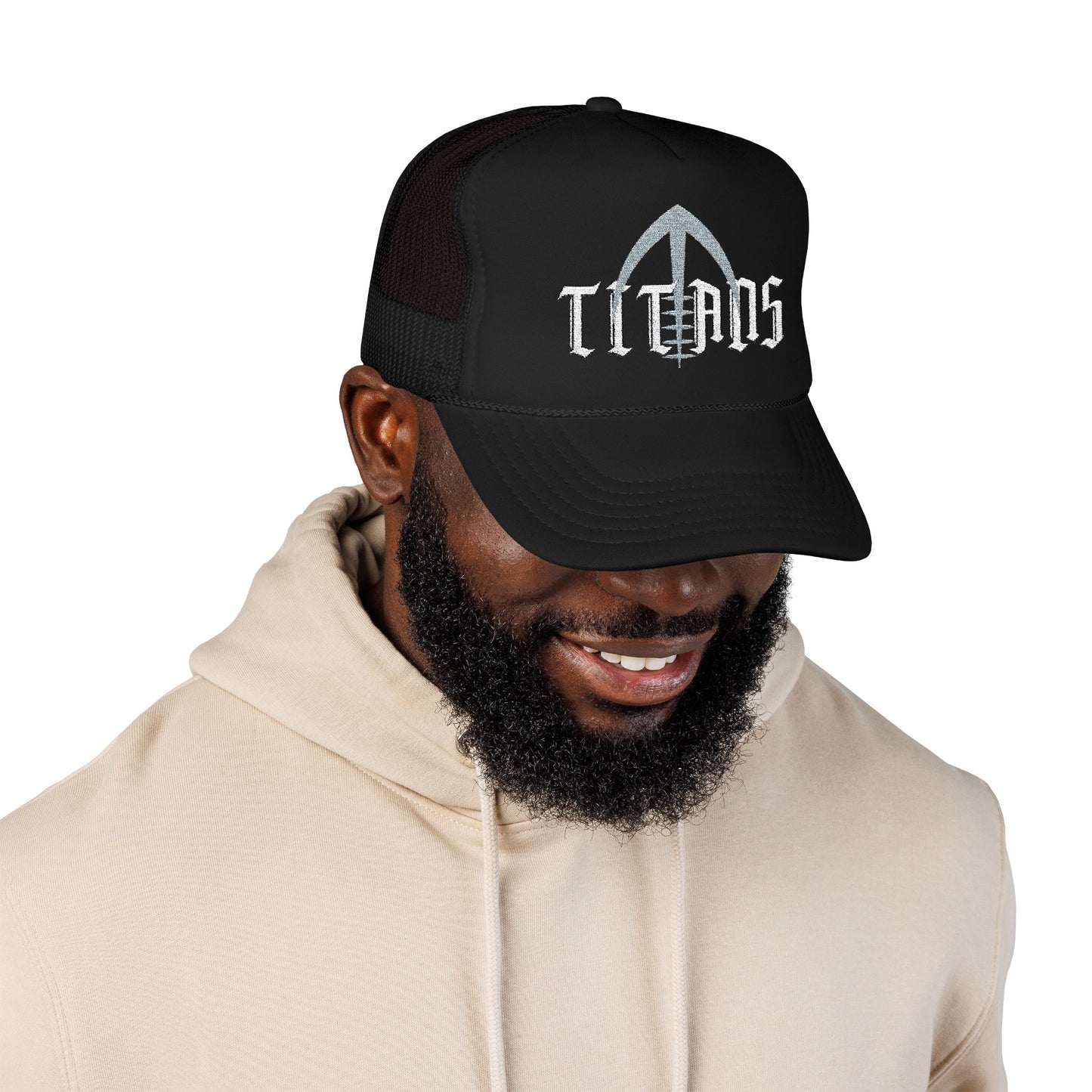 TITANS Embroidered Foam Trucker Hat, Stylish Snapback, Collins Football