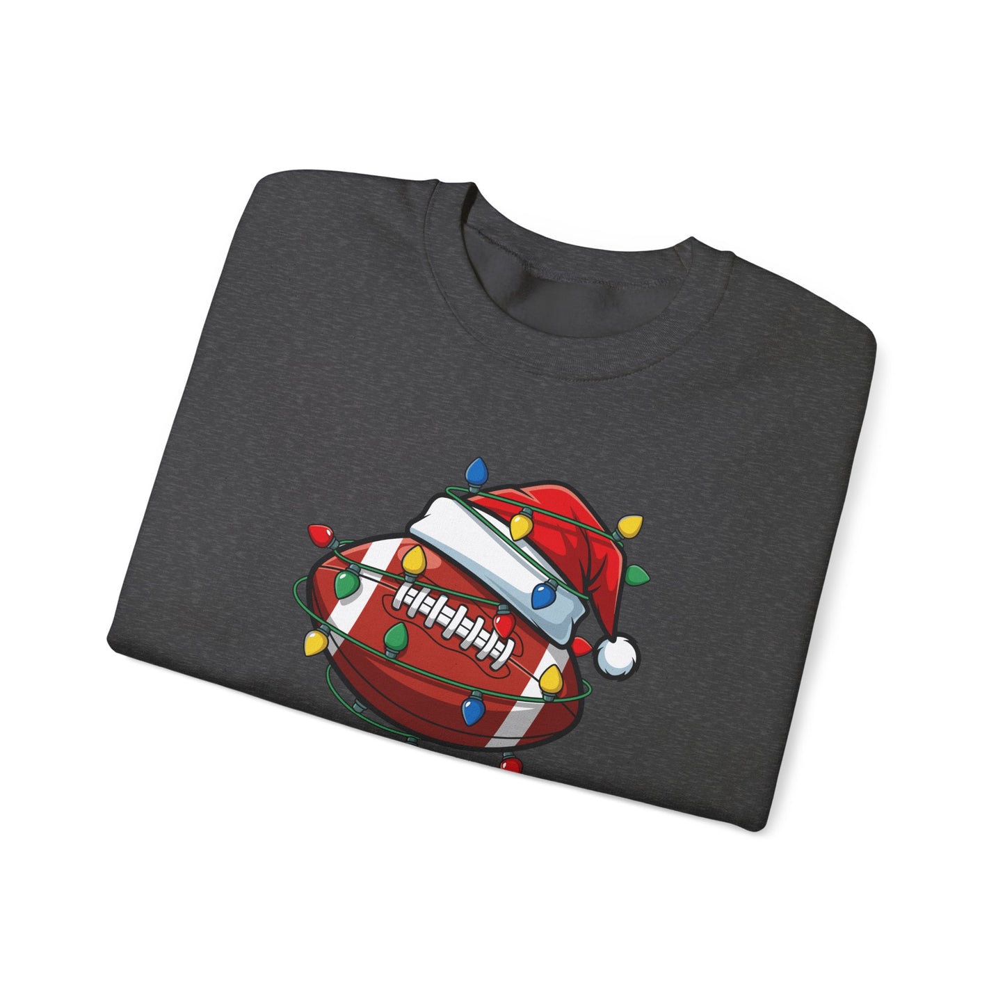 May Tackle While Untangling Lights Holiday Crewneck, Football