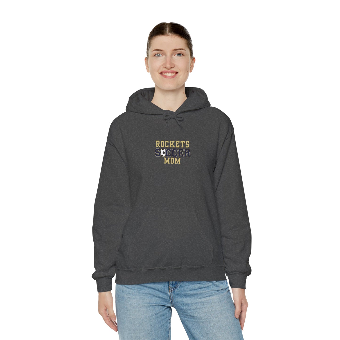 Rockets Soccer Mom Hoodie - Unisex Heavy Blend Sweatshirt, Sports Team Apparel, Gift for Moms, Casual Wear, Game Day Outfit