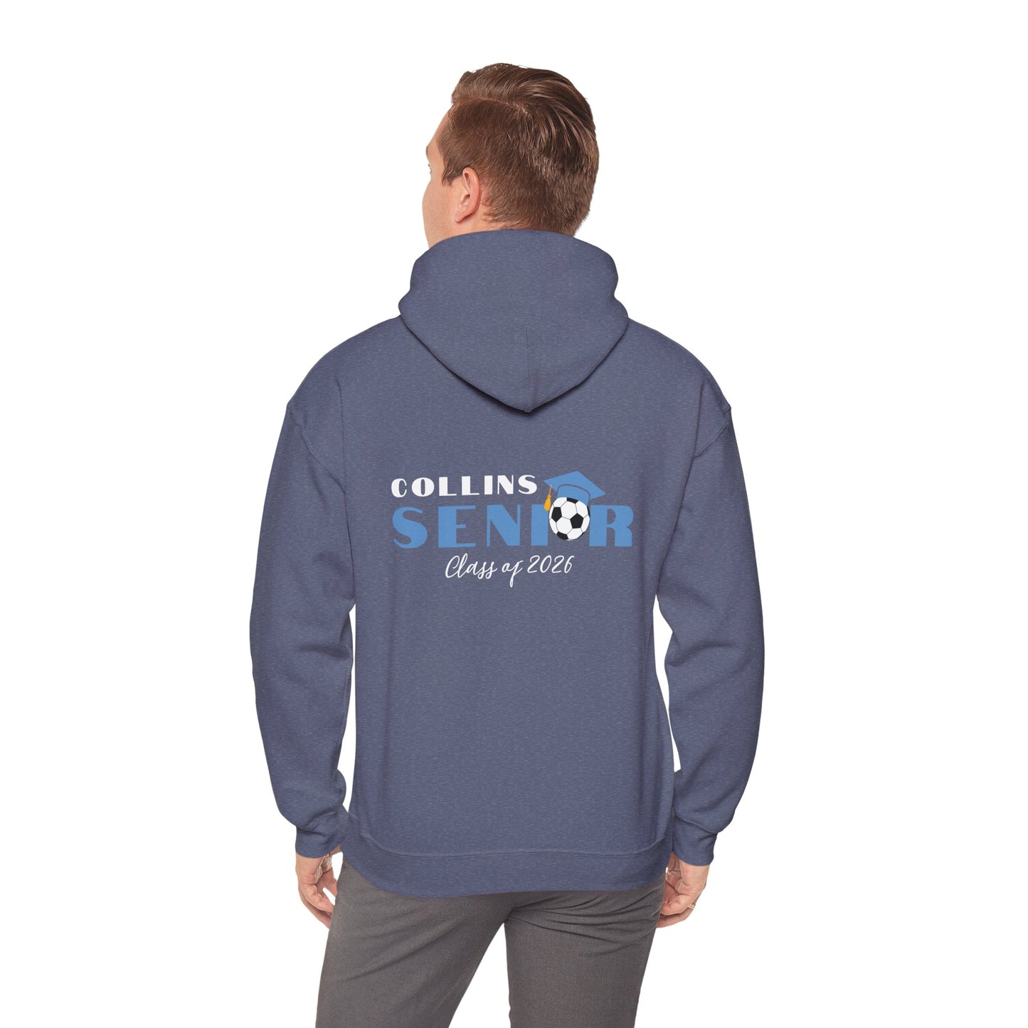 Soccer Seniors Hoodie, Class of 2026 Sweatshirt, Personalized Senior Celebration Gift, Unisex Hooded Pullover, College Bound Apparel