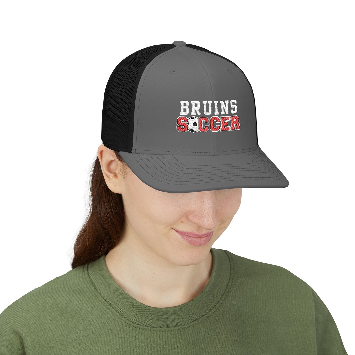Bruins Soccer Snapback Trucker Cap, Adjustable Hat, Sports Cap, Gift for Soccer Fans, Outdoor Cap, Team Spirit Hat