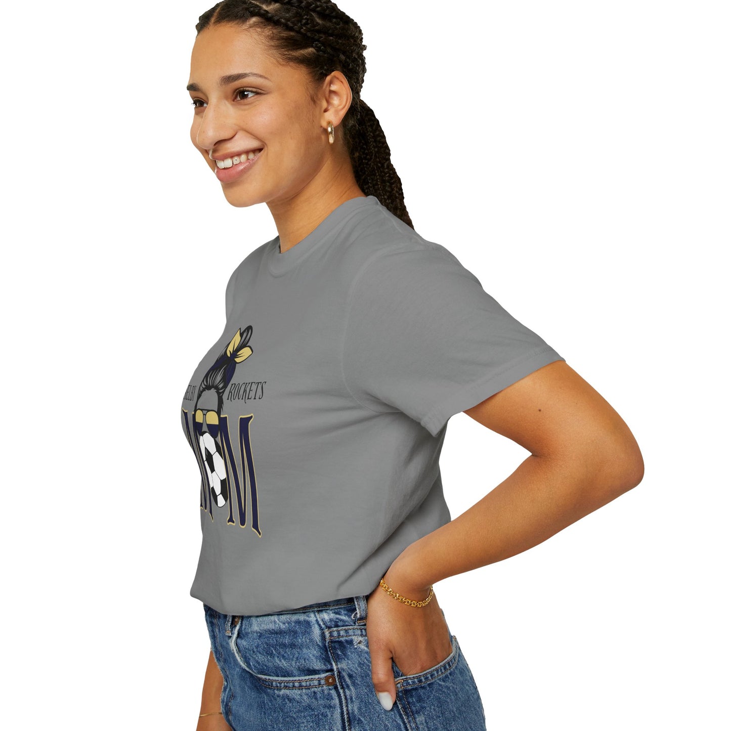 Shelby Rockets Cool Soccer Mom T-Shirt, Gift for Sports Moms, Garment-Dyed Tee
