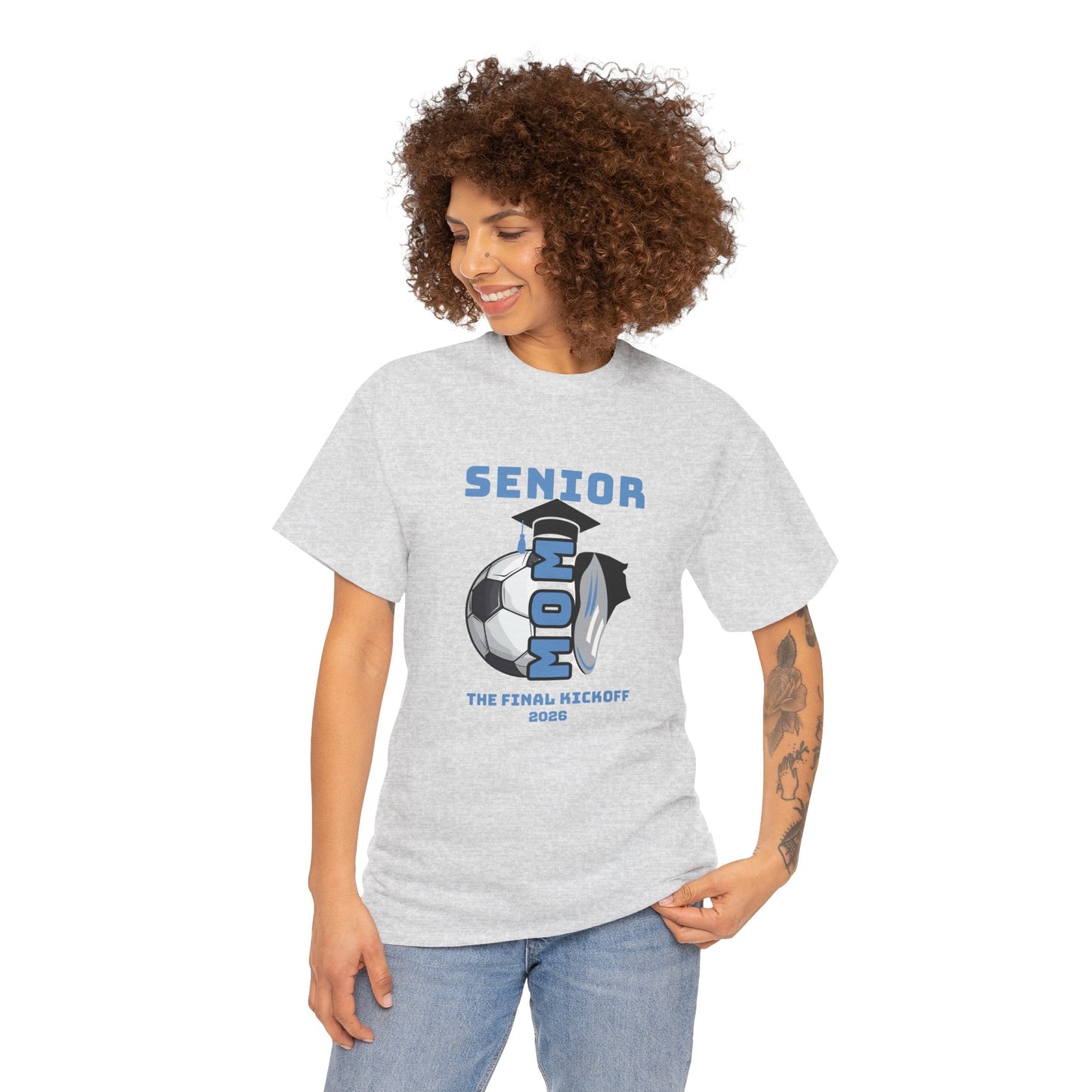 Senior Soccer Heavy Cotton Tee, Graduation Shirt, Class of 2026 Apparel
