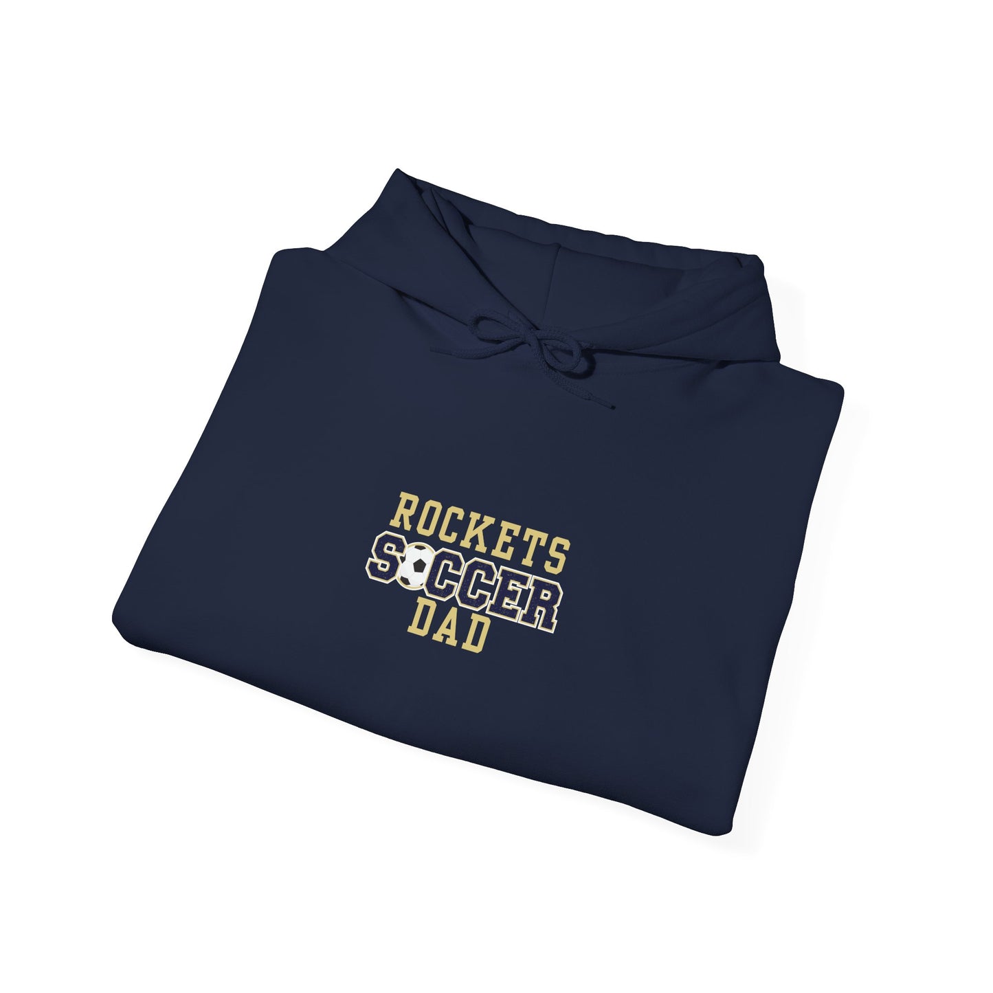 Rockets Soccer Dad Hoodie, Gift for Dad, Sports Sweatshirt, Father's Day Apparel, Unisex Heavy Blend Hoodie