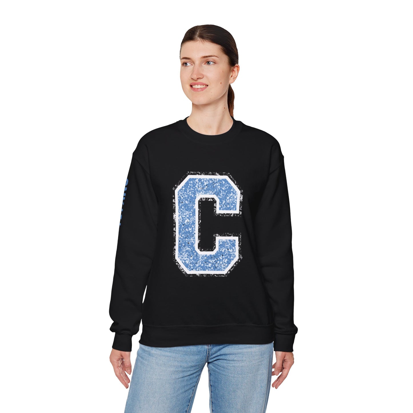 Collins C Crewneck Sweatshirt, College Style Pullover, Unisex Cozy Apparel, Perfect Gift for Students