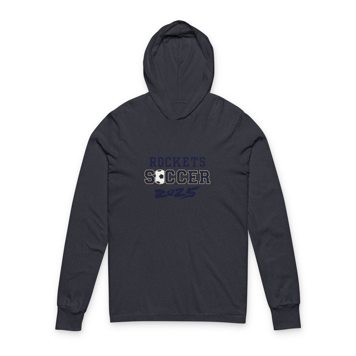 Rockets Soccer 2025 Hooded Long Sleeve Tee, Unisex Sportswear, Athletic Apparel, Sports Gift, Team Spirit Wear, Soccer Mom Shirt