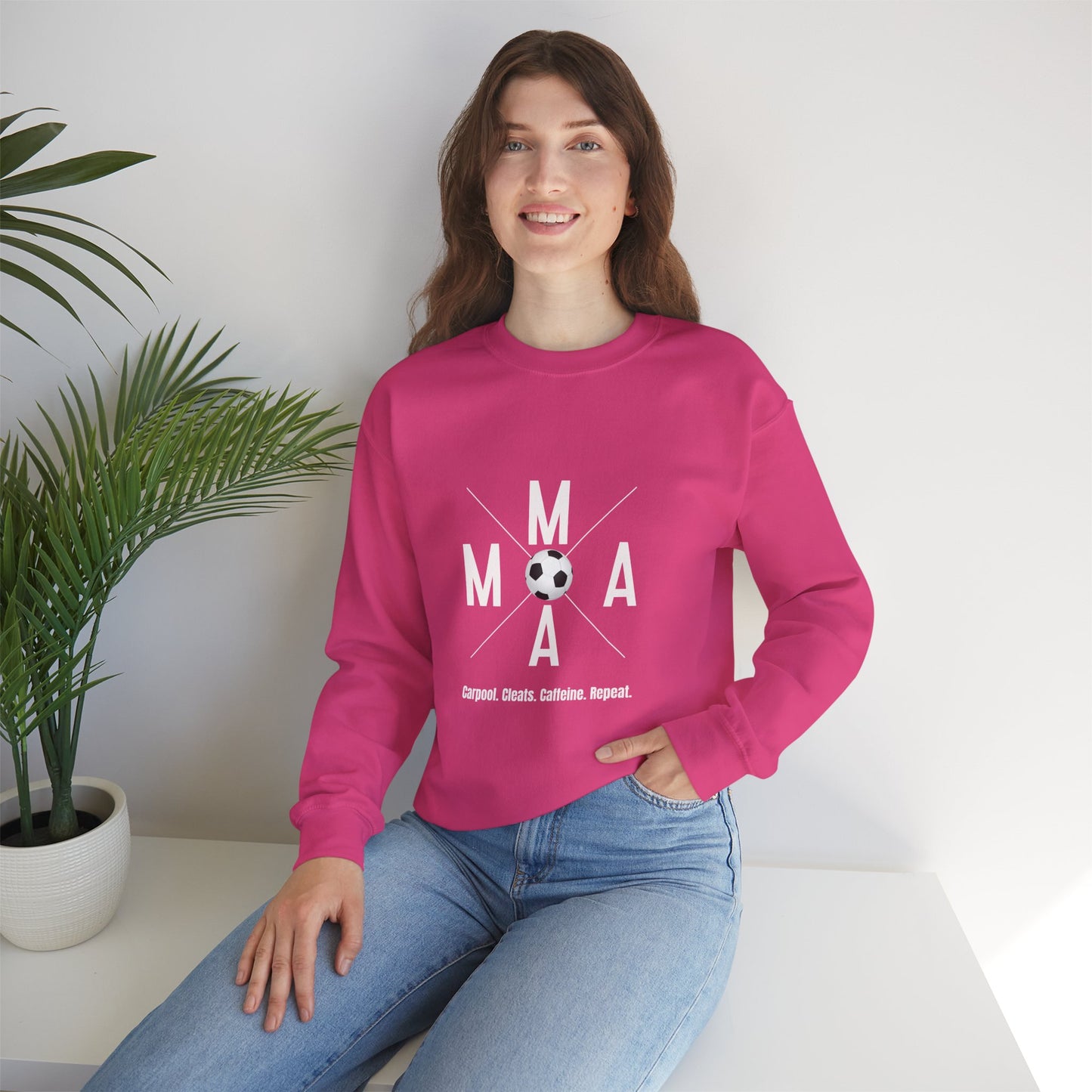 SOCCER MAMA Crewneck Sweatshirt, Sports Apparel, Gift for Soccer Moms, Casual Wear, Soccer Player Sweatshirt