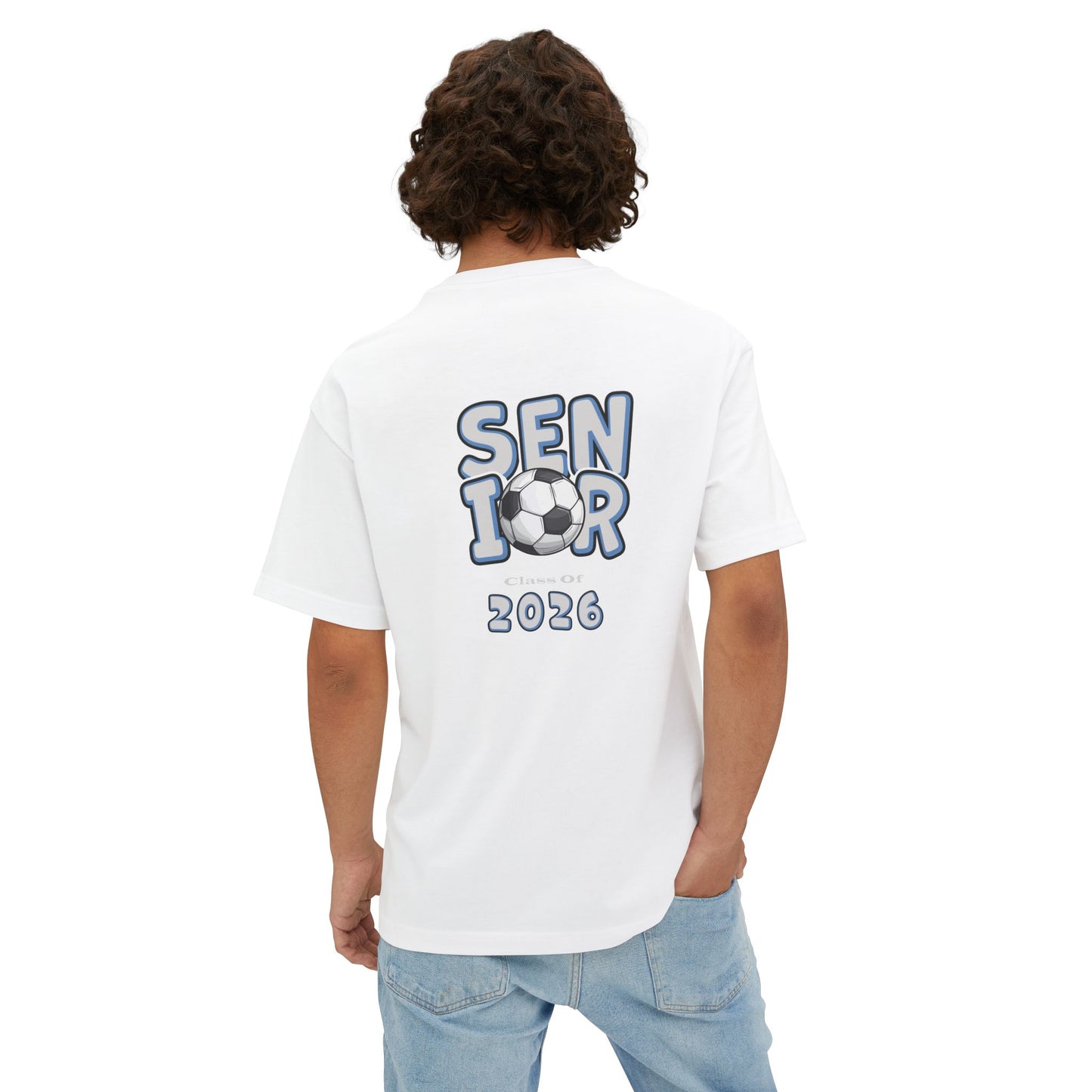 2026 Senior Soccer Oversized Boxy Tee, Graduation Gift, Sports Fan Apparel