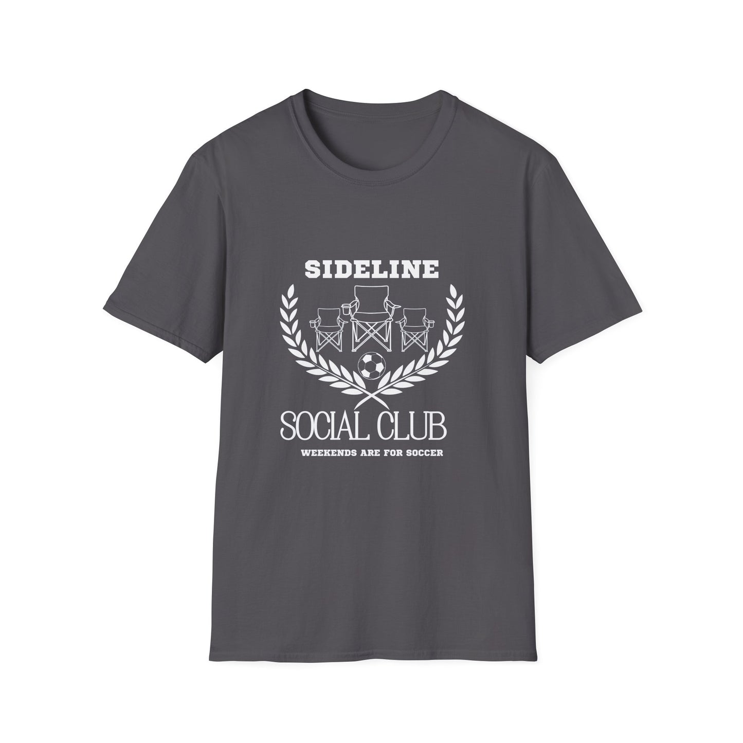 Sideline Social Club T-Shirt, Casual Tee, Weekend Vibes Shirt Gift for Soccer Fans, Summer Style