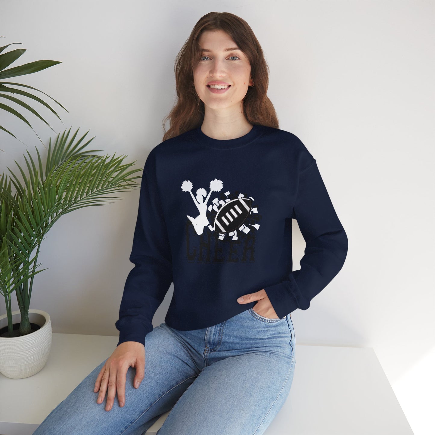 Cheer Crewneck Sweatshirt, Sports Apparel, Game Day Fashion- Can be Personalized