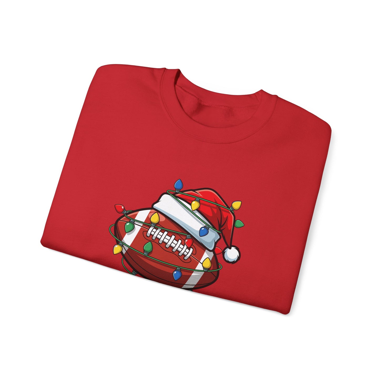 May Tackle While Untangling Lights Holiday Crewneck, Football