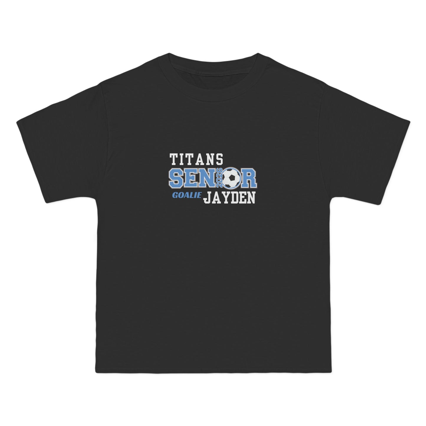 Personalized Senior Goalie T-Shirt, Custom Sports Tee, Soccer Shirt, Titan Team Apparel
