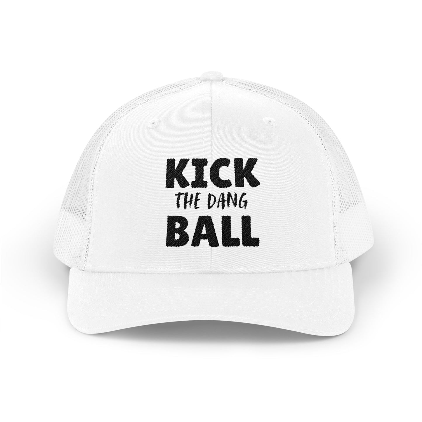 Kick the Dang Ball Snapback Trucker Cap, Sports Cap, Casual Cap, Gift for Athletes, Fun Hat for Outdoor Events