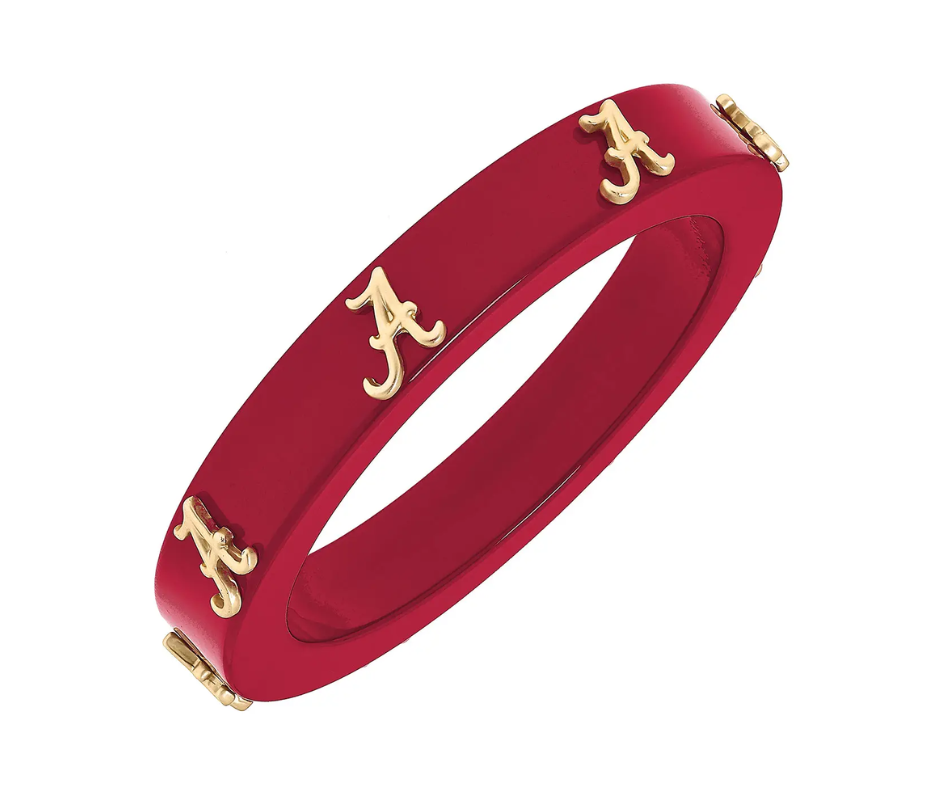 Alabama Crimson Tide Resin Logo Bangle in Crimson