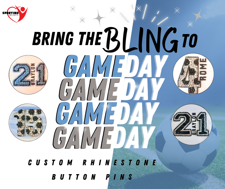 Custom Rhinestone Game Day Pins