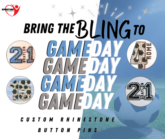 Custom Rhinestone Game Day Pins