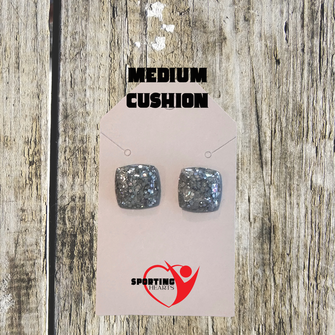 Game Day- Custom Glitter Stud Earrings