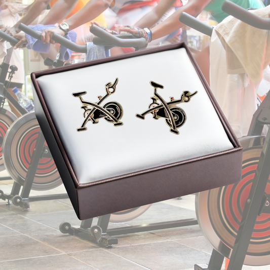 Spin Bike Enamel Stud Earrings