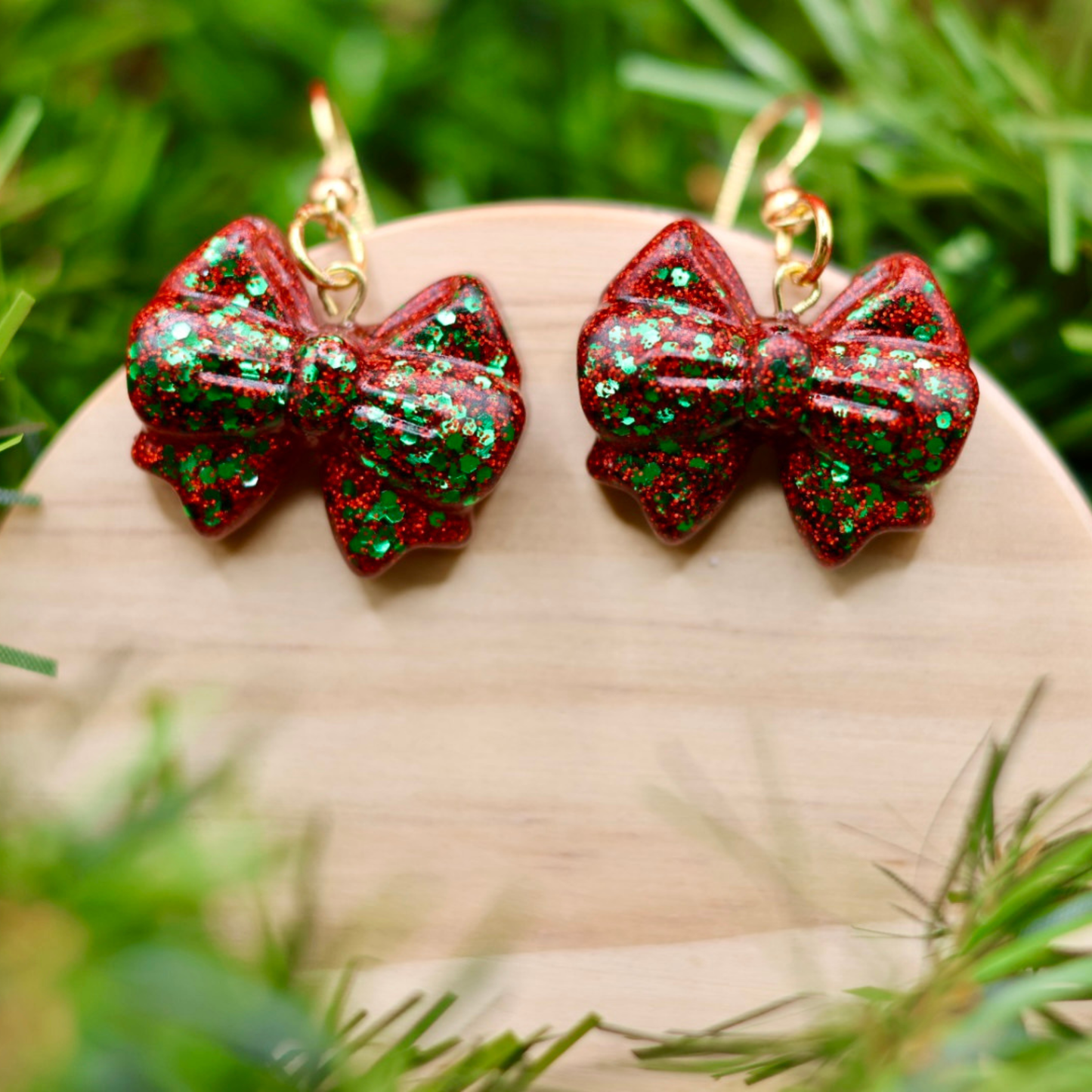 Holiday Sparkle Bow Earrings