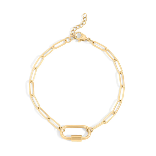 Paperclip Carabiner Charm Bracelet