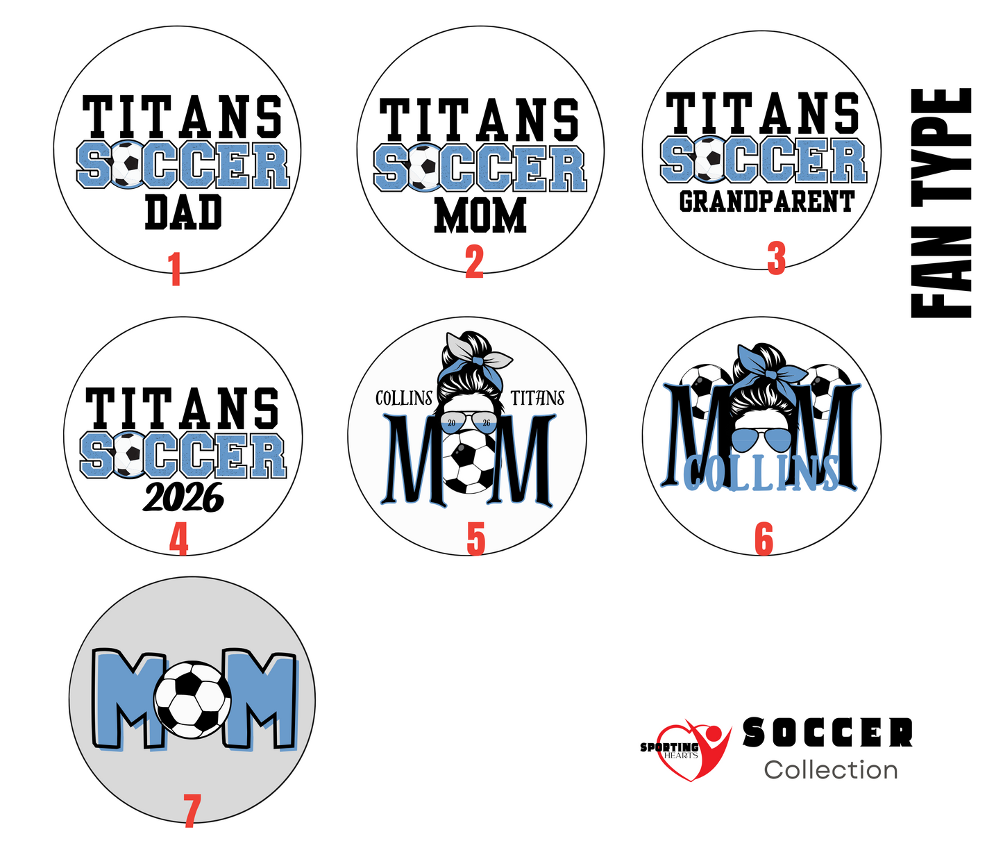 Personalized Game Day Button Pins- Soccer