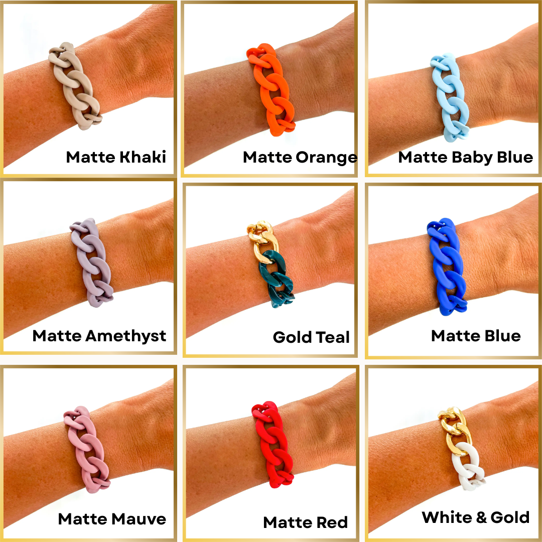 All Chunky Acrylic Chain Link Bracelet