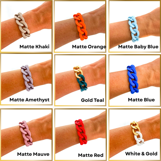 All Chunky Acrylic Chain Link Bracelet