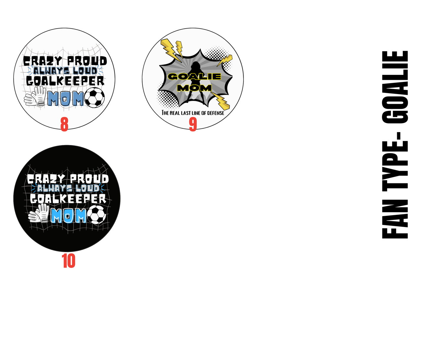 Personalized Game Day Button Pins- Soccer