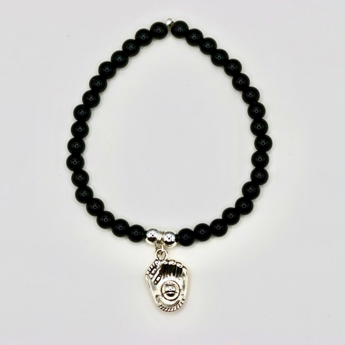Stretch Beaded Sports Charm Bracelet